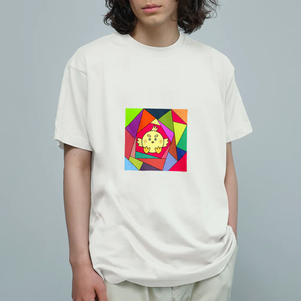 ピヨ☆ショップの角形に囲まれた世界 Organic Cotton T-Shirt