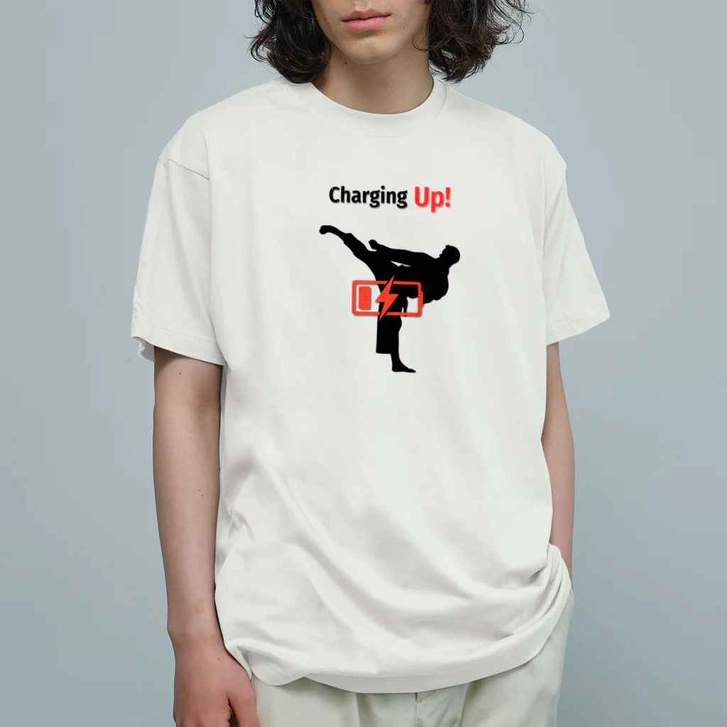 creative-power-labのCharging Up　空手 Organic Cotton T-Shirt