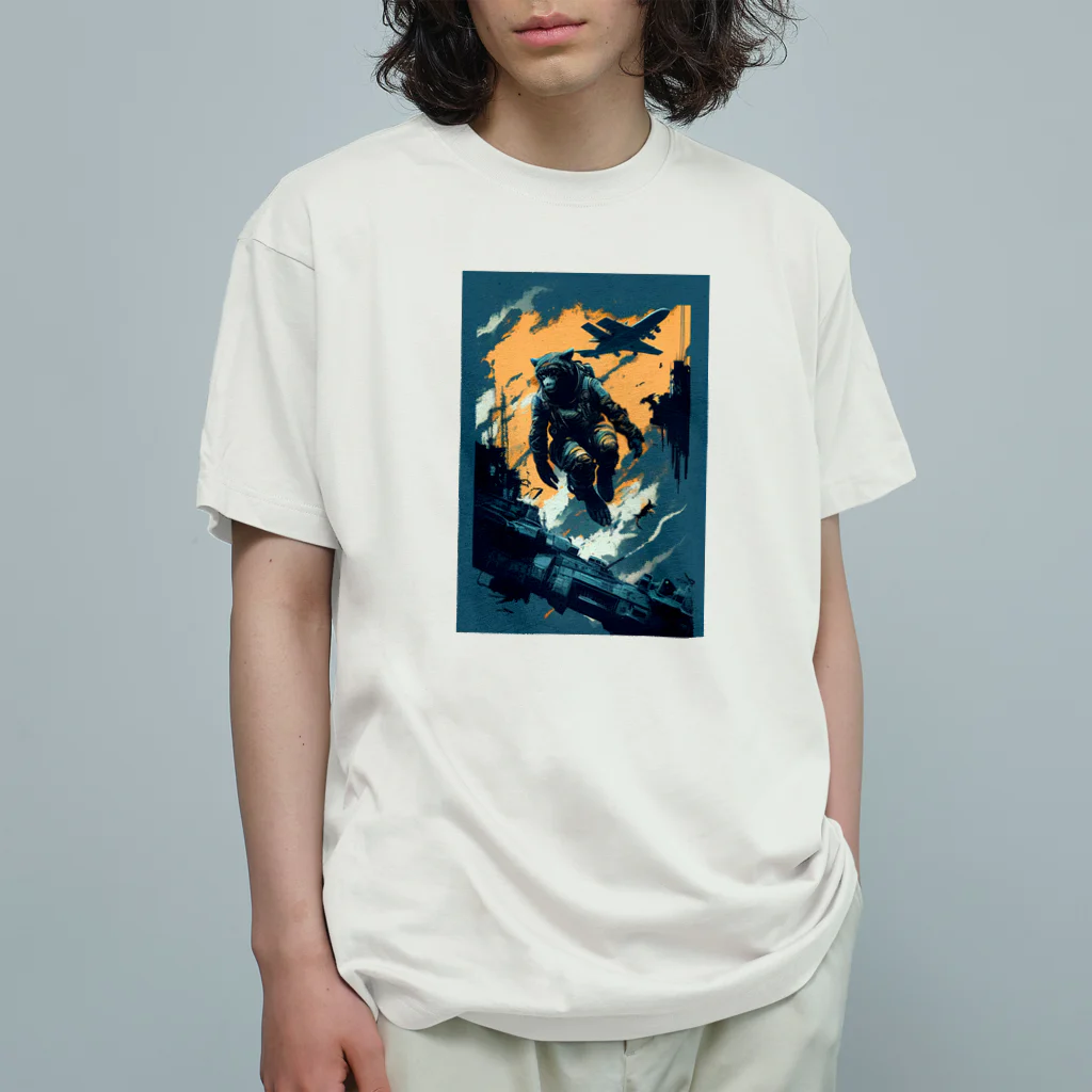 B_store（仮）の宇宙冒険さるかいな オーガニックコットンTシャツ