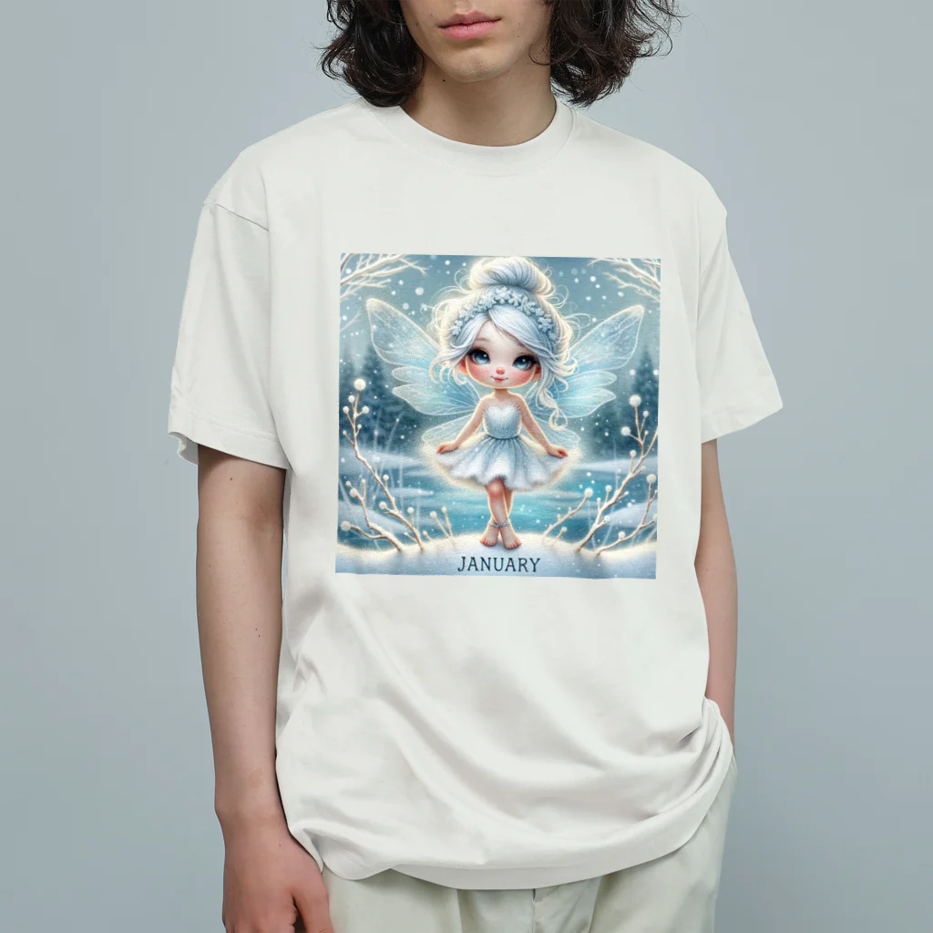 the blue seasonの冬の魔法 - 1月の妖精 Organic Cotton T-Shirt