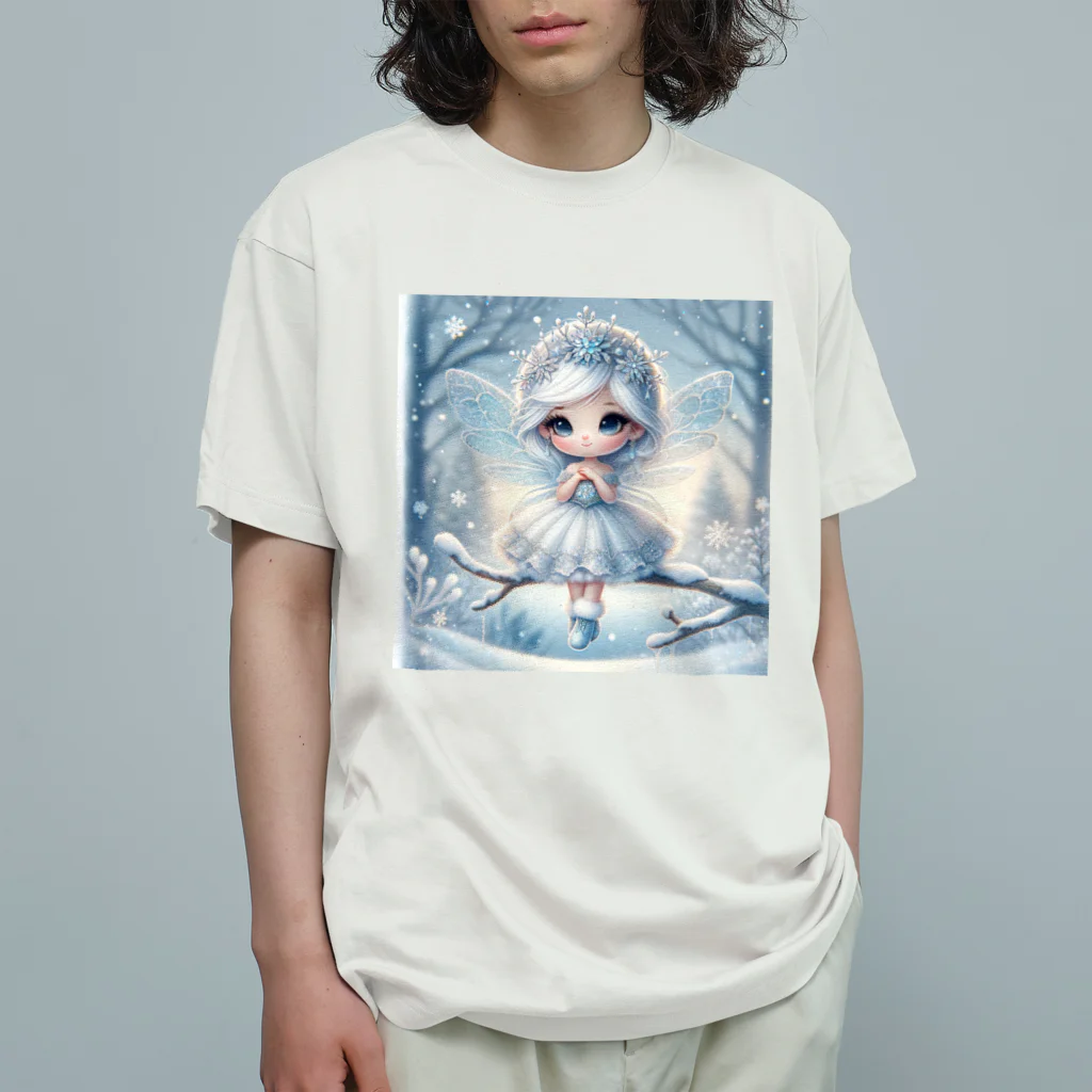 the blue seasonの霜のキス - 雪原の小さな守護者 オーガニックコットンTシャツ