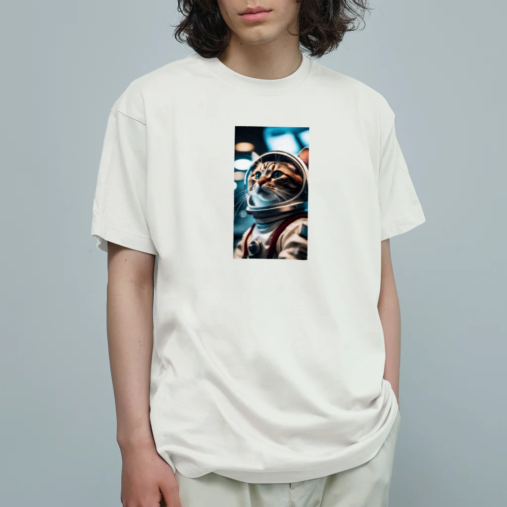hekikiの旅立つ宇宙猫 Organic Cotton T-Shirt