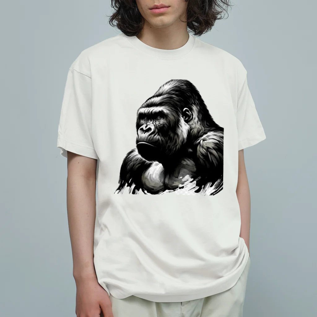 モノガタリ工房のウホ！ゴリくん Organic Cotton T-Shirt