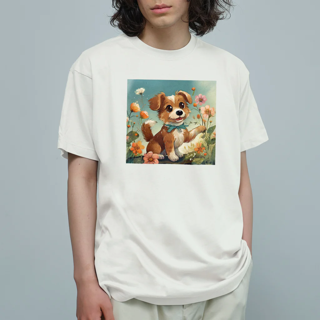 Happy Shopの犬キラキラ Organic Cotton T-Shirt
