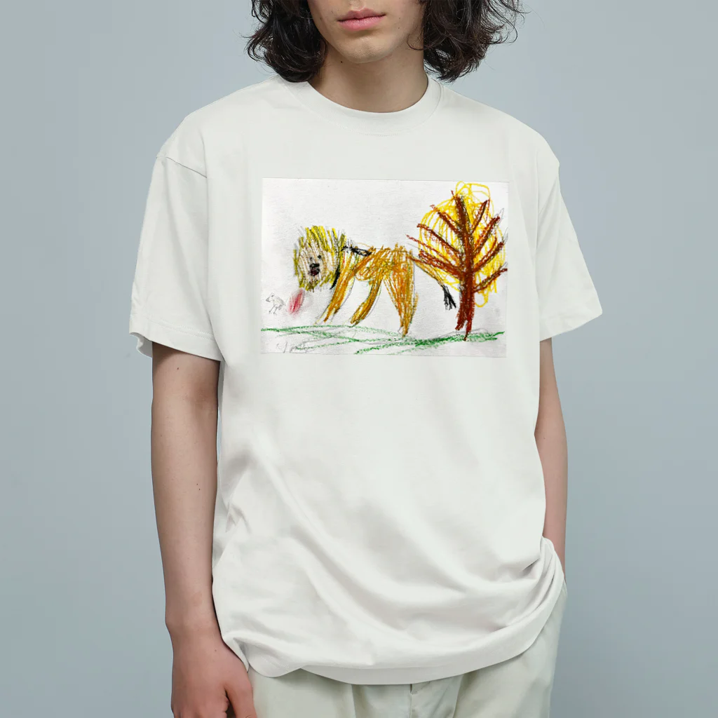 Creator_Dad-crocodileのライオン　子どもの絵 オーガニックコットンTシャツ