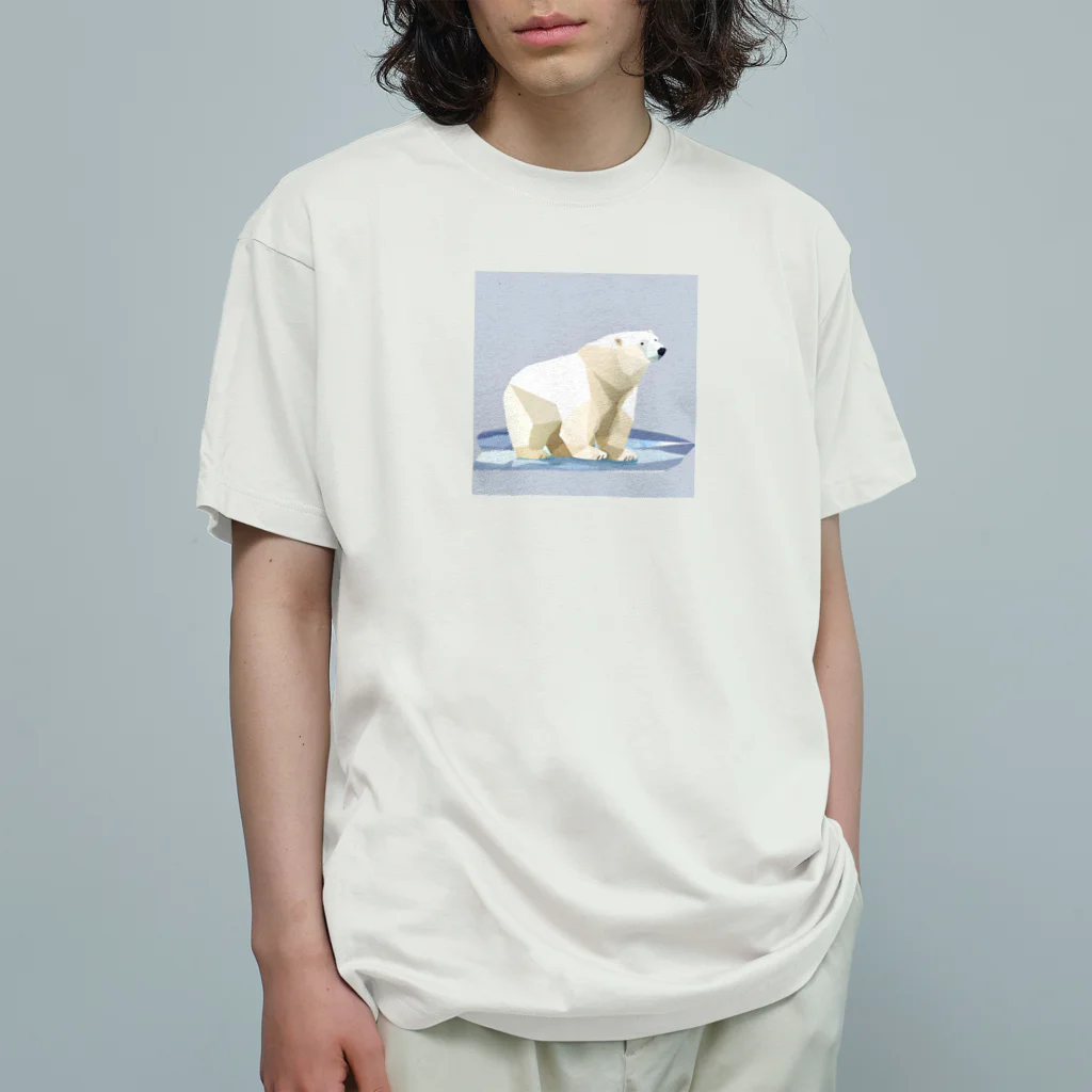 Akihakuのローポリしろくまくん オーガニックコットンTシャツ