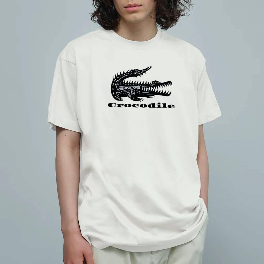 ファンシーTシャツ屋のトライバルクロコダイル Organic Cotton T-Shirt