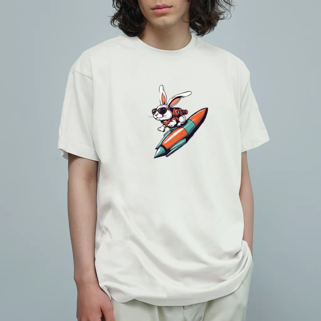 ロケットうさぎのロケットうさぎ　ミッション遂行 Organic Cotton T-Shirt