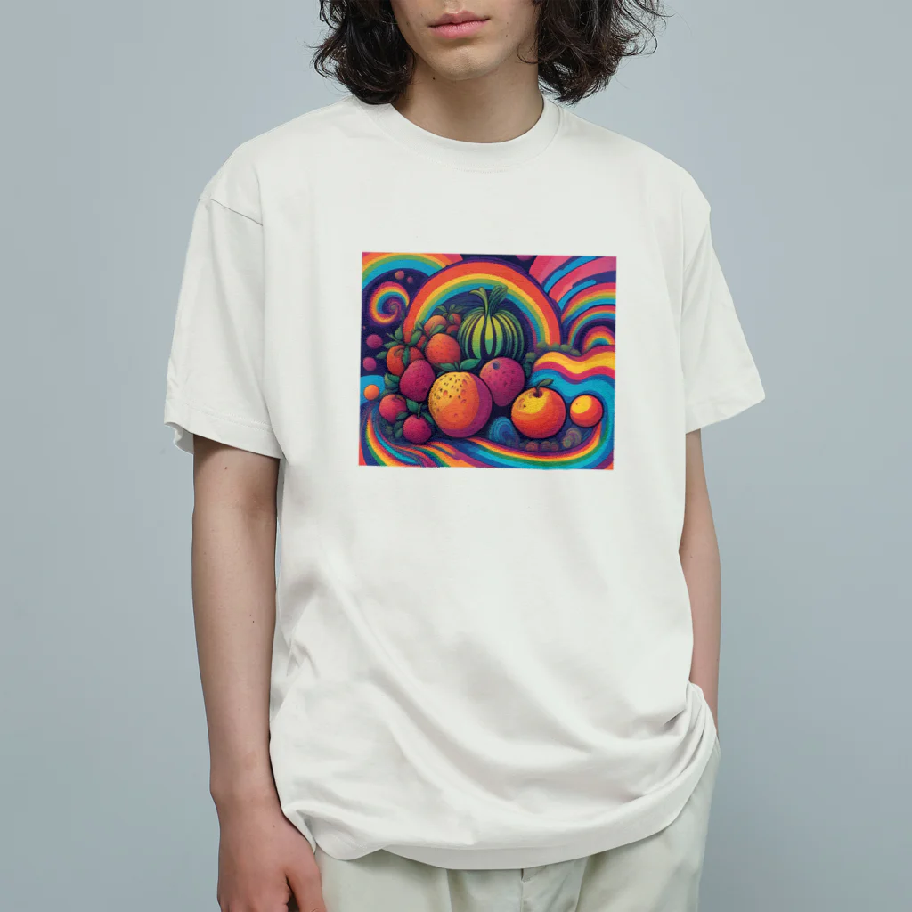 とりデザイン事務所の南国フルーツに見える？ Organic Cotton T-Shirt