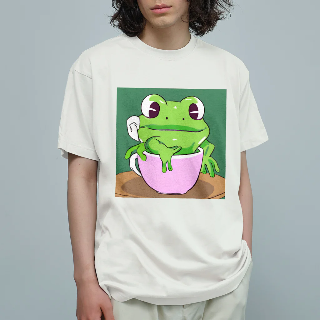 Louvreのかわいい蛙くん Organic Cotton T-Shirt