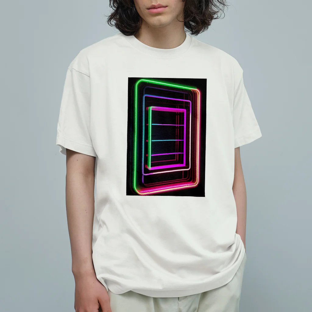 Association Against Mirroring SelfiesのAbstract_Neonsign Organic Cotton T-Shirt