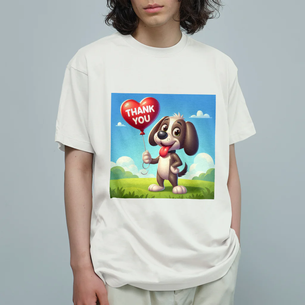 アニマルキャラクターショップのballoon dog オーガニックコットンTシャツ