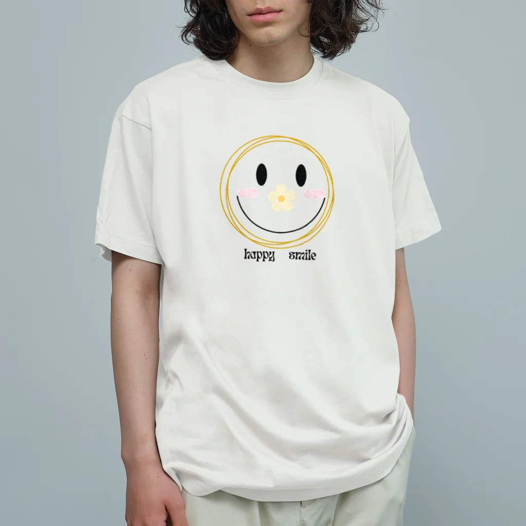 BuuuHomeの幸せ笑顔 オーガニックコットンTシャツ