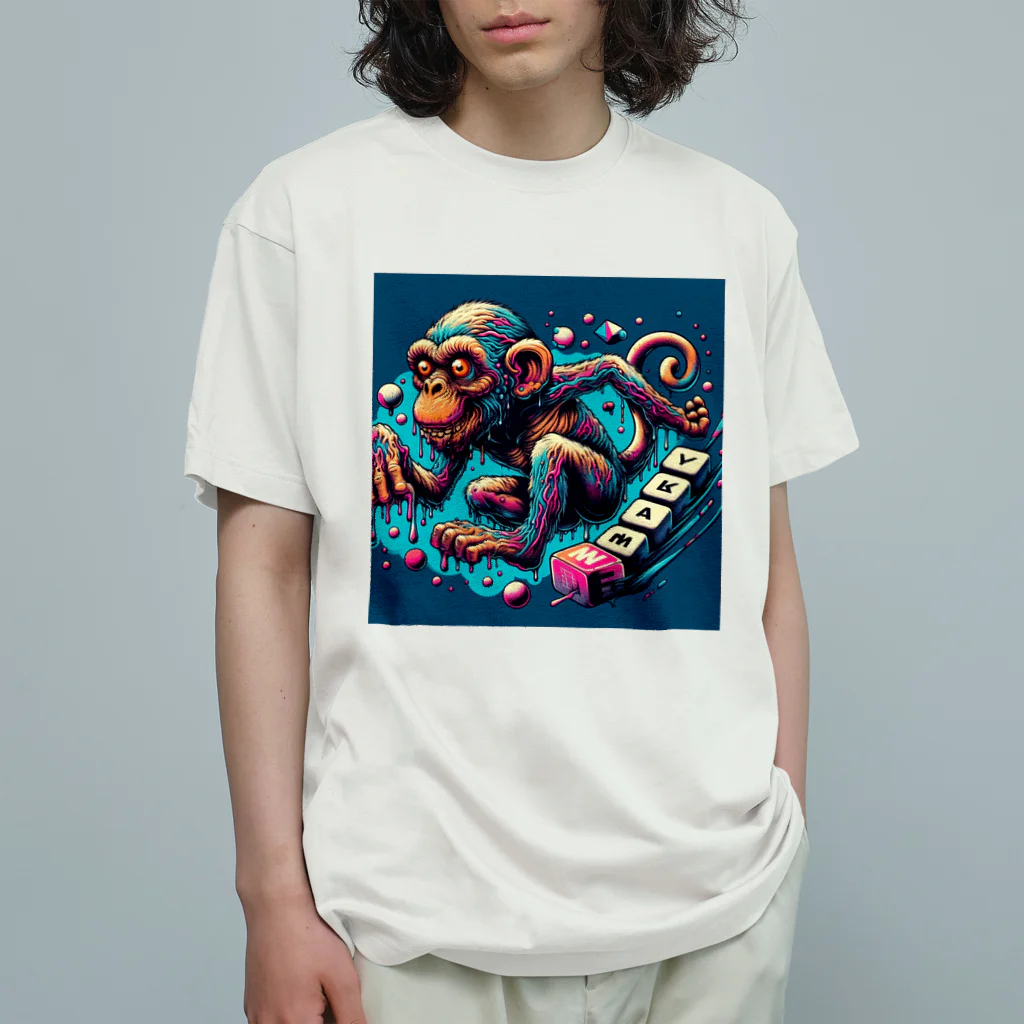 k.a.u.j.7の「サルFUNKY」 オーガニックコットンTシャツ