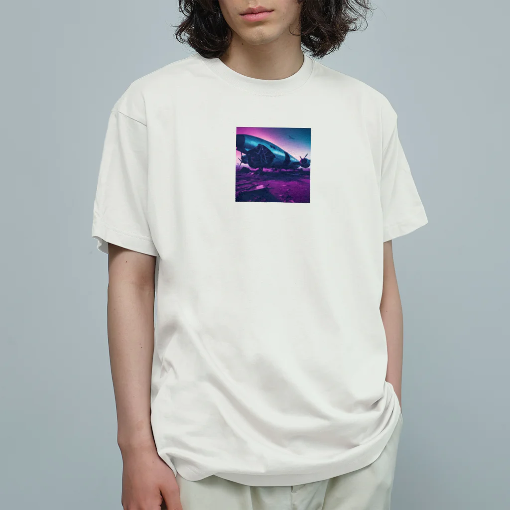 shell_hutの空港跡地に残る墜落した航空機の残骸 Organic Cotton T-Shirt