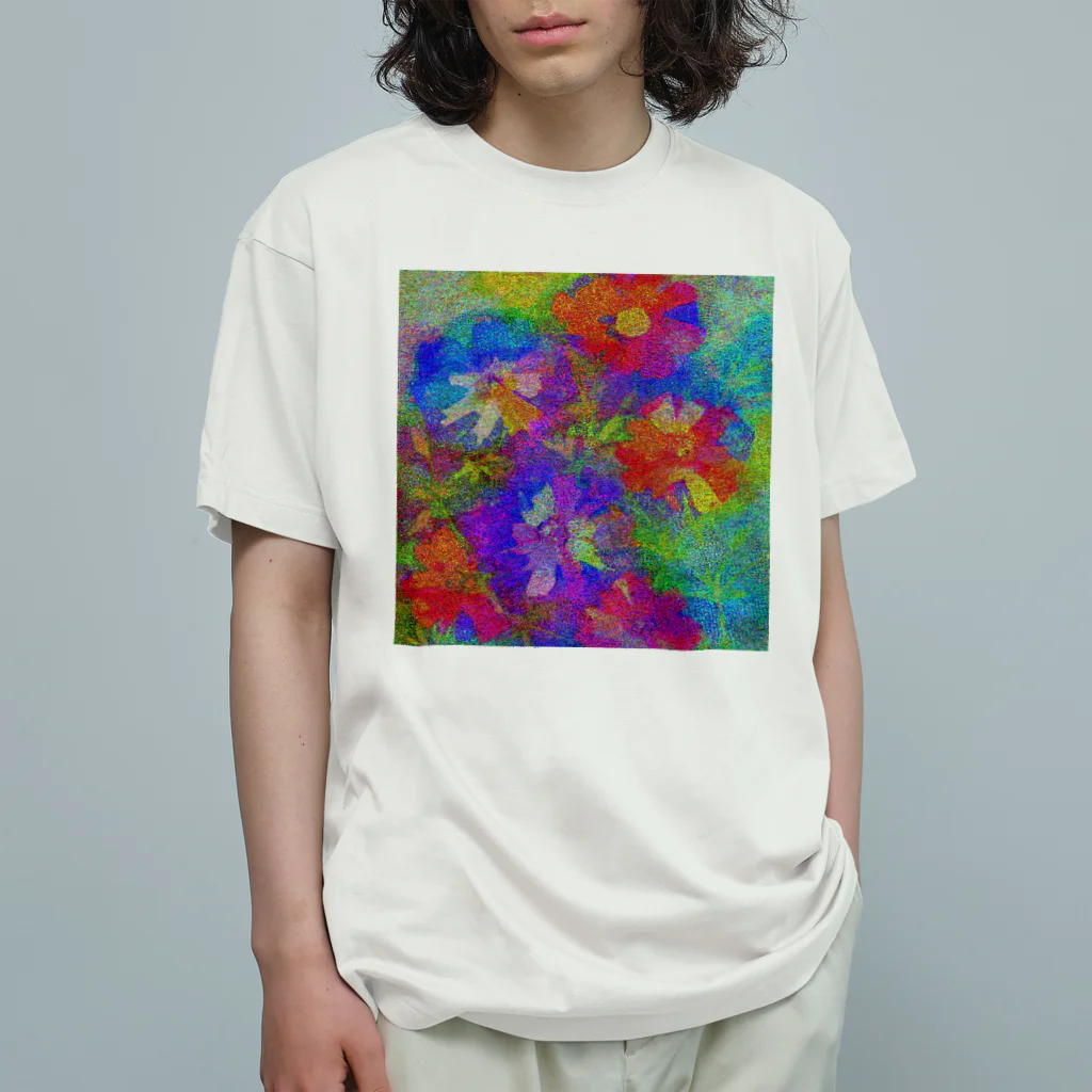 水草のflowers オーガニックコットンTシャツ