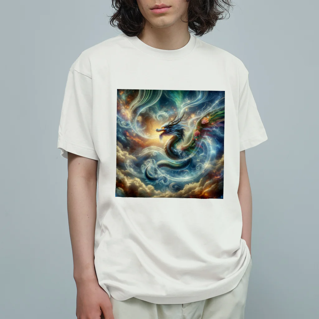 the blue seasonの昇華する霊龍 オーガニックコットンTシャツ