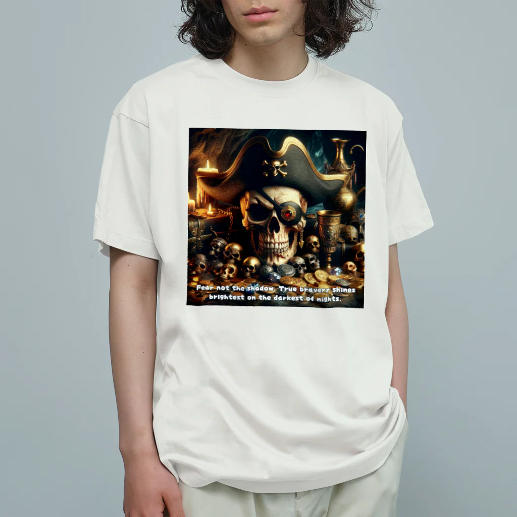 NikuQAIのShadowed Treasures: The Pirate's Legacy オーガニックコットンTシャツ