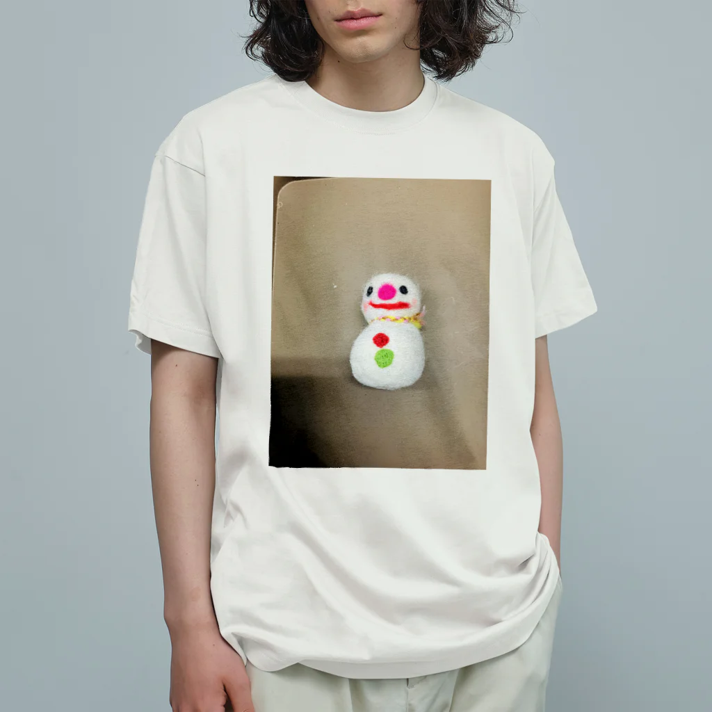 ポメラニアンのアリスくんの雪だるまの東海さん Organic Cotton T-Shirt