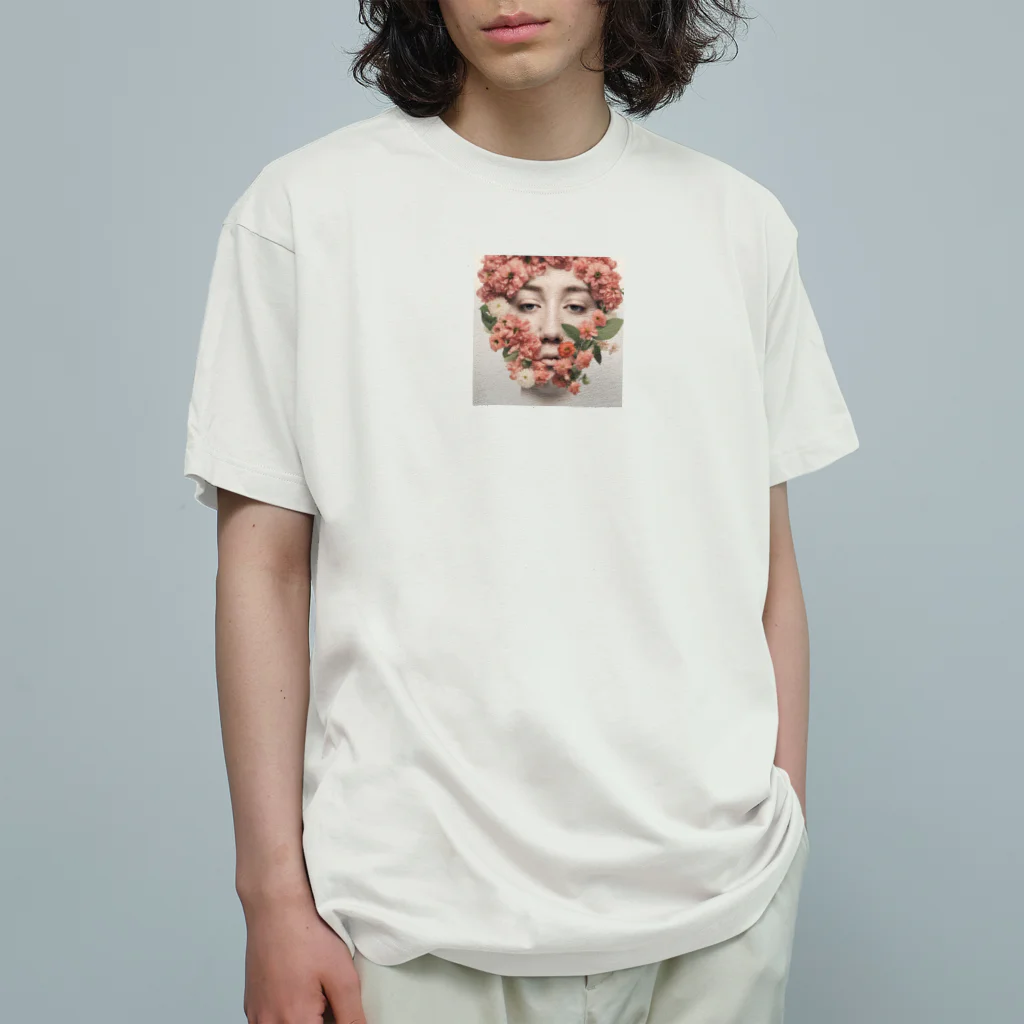 peach treeの鼻には花を Organic Cotton T-Shirt