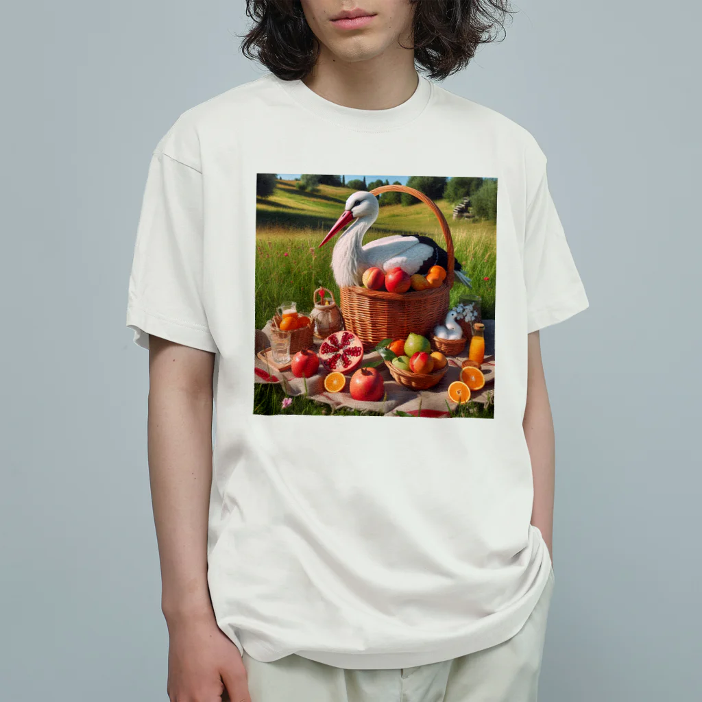 Kai🐚のコウノトリがやってきた！/ Organic Cotton T-Shirt