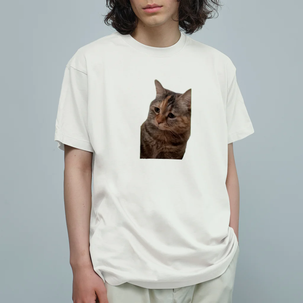 猫ミームグッズの【猫ミーム】叱られる猫 Organic Cotton T-Shirt