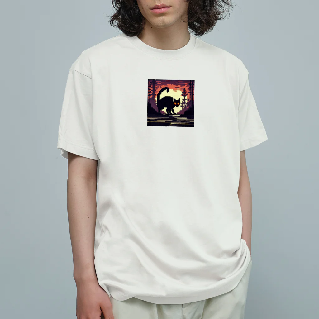 TemTako10のドット絵　ホラーキャット Organic Cotton T-Shirt