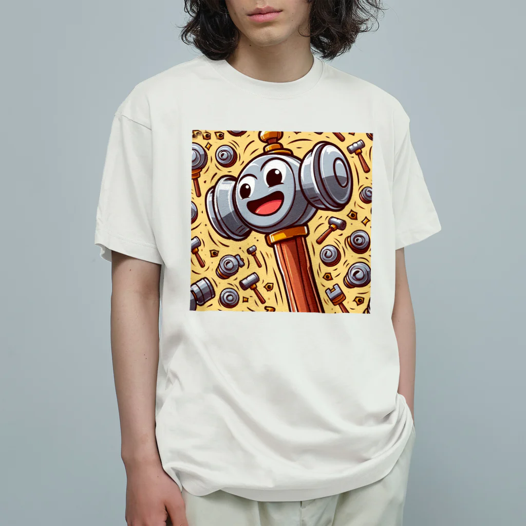 gorimakesの大工シリーズハンマーくん Organic Cotton T-Shirt
