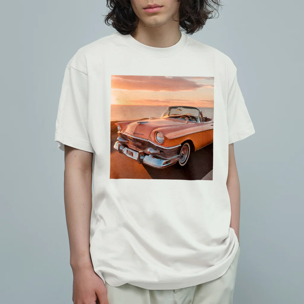 SUNSET TAKEOFFのSUNSET ハワイアンクラシックカー Organic Cotton T-Shirt