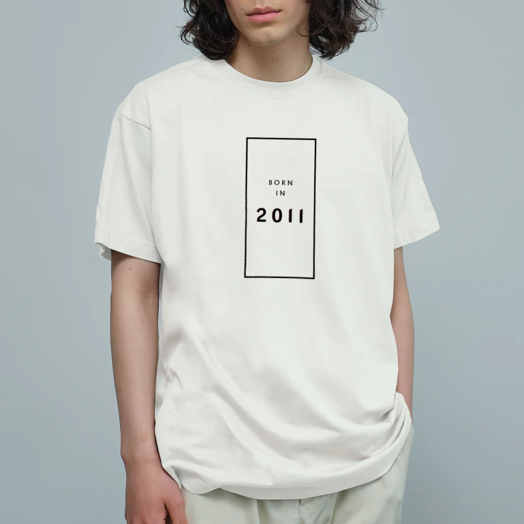 Identity brand -sonzai shomei-の【生年】BORN in 2011 / 2011年生 オーガニックコットンTシャツ