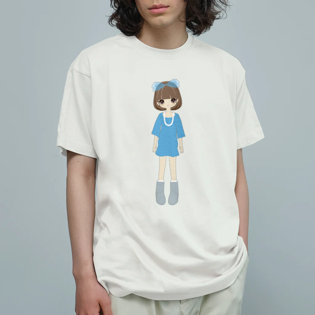 fukuikeのガール01 オーガニックコットンTシャツ