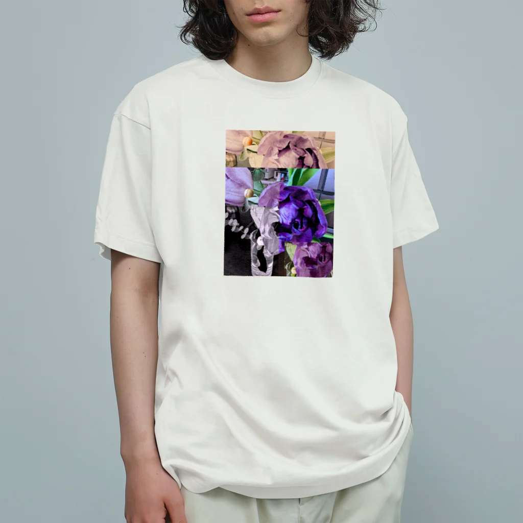 たんぽぽのむらさき色のpurpleチューリップ Organic Cotton T-Shirt