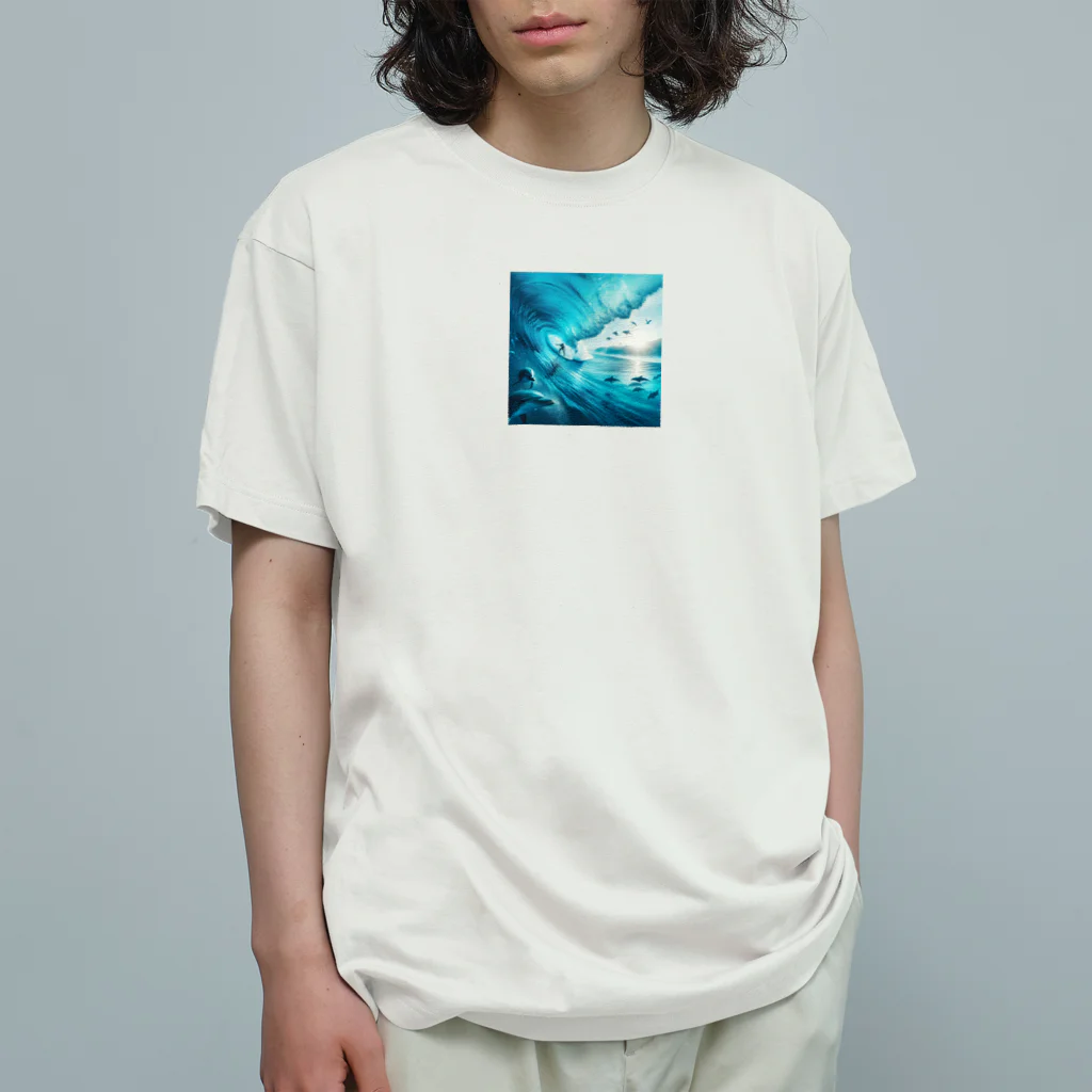 Lovers-chapelのサーファーと海 Organic Cotton T-Shirt