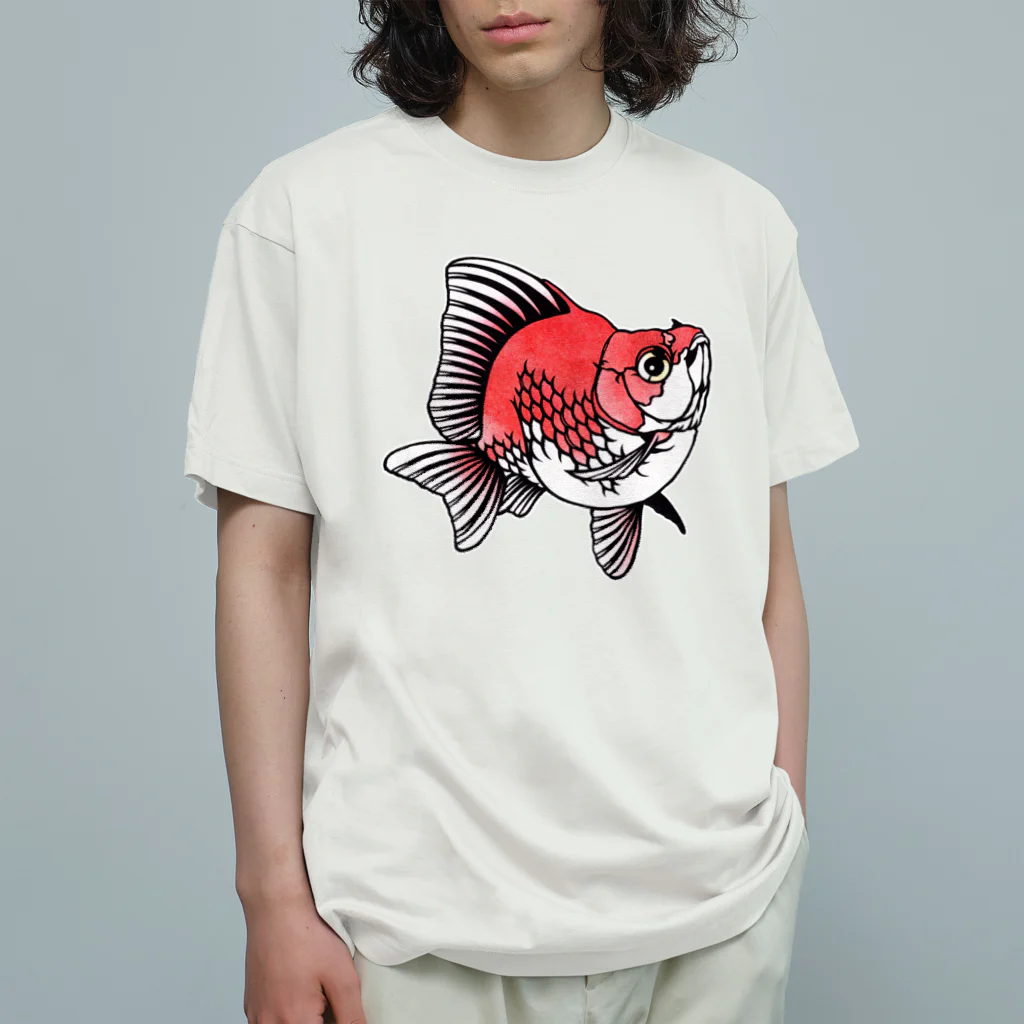 金魚切り絵 雅人-masato-の琉金 オーガニックコットンTシャツ