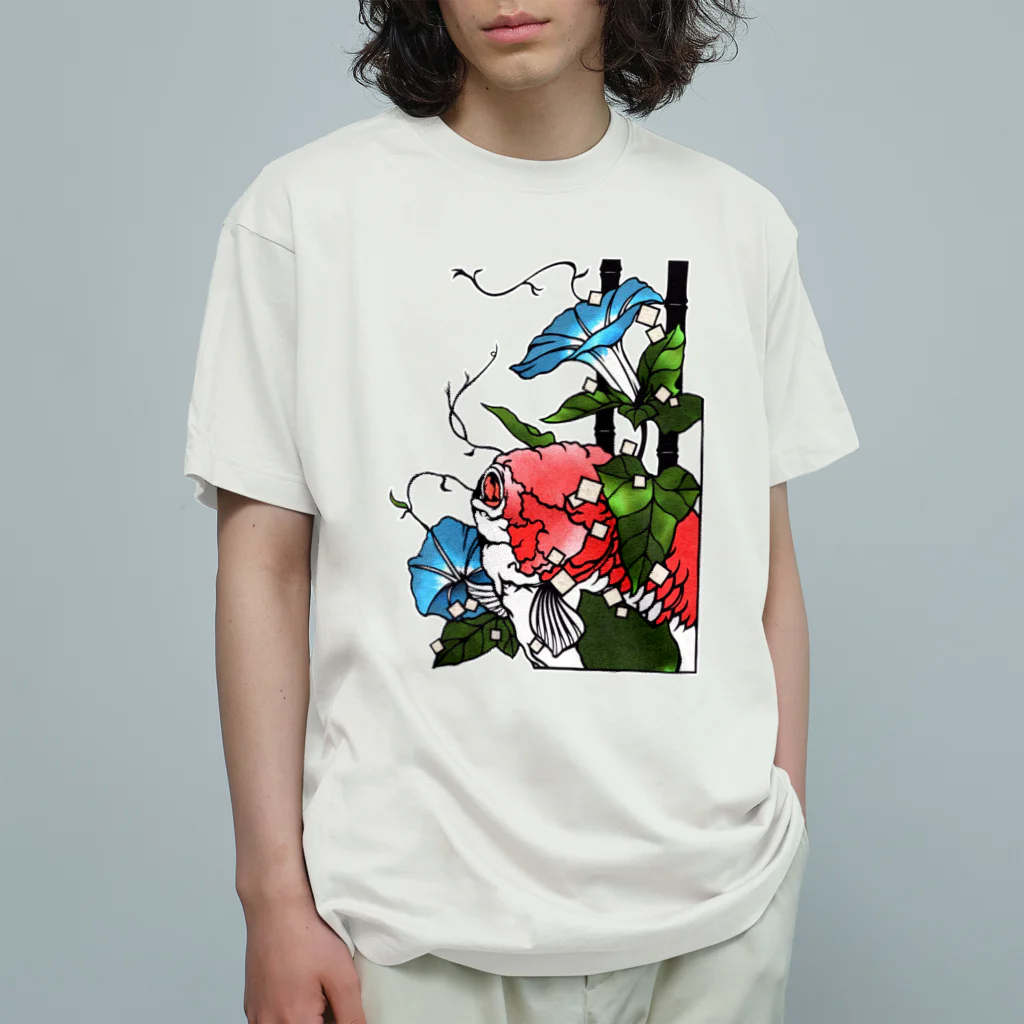 金魚切り絵 雅人-masato-のはかない想いを思い出す季節 オーガニックコットンTシャツ