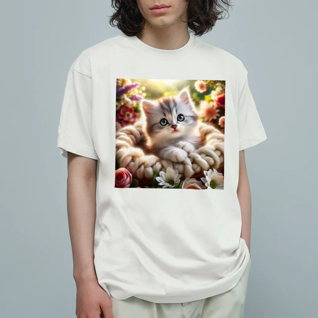 Cute! Salesの子猫 オーガニックコットンTシャツ