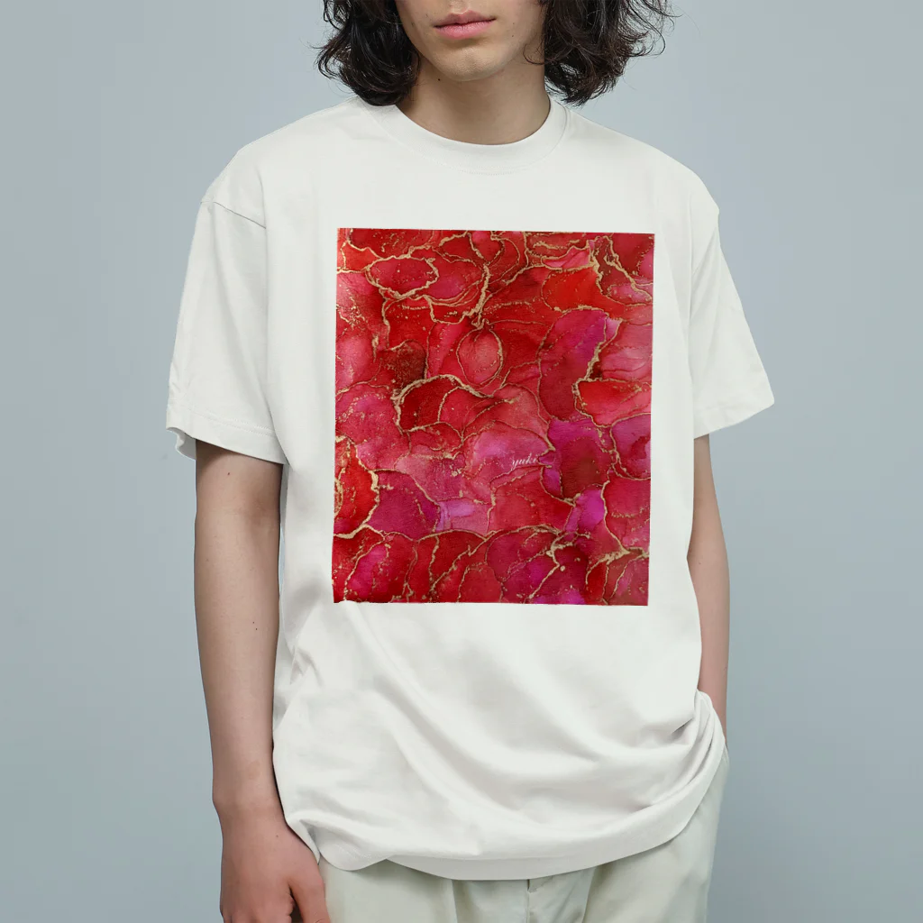 Lumi LumiのStrawberry Rose オーガニックコットンTシャツ