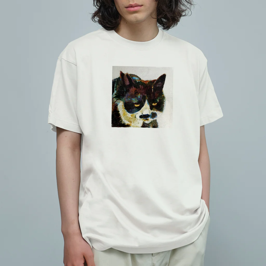 silomalo-の渋い猫 オーガニックコットンTシャツ