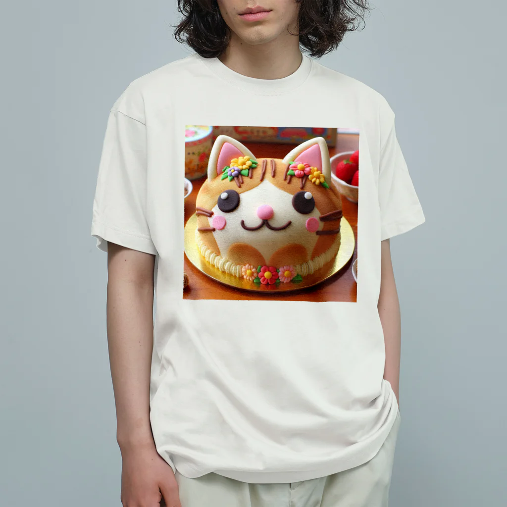 neko_shopのねこケーキ２ オーガニックコットンTシャツ