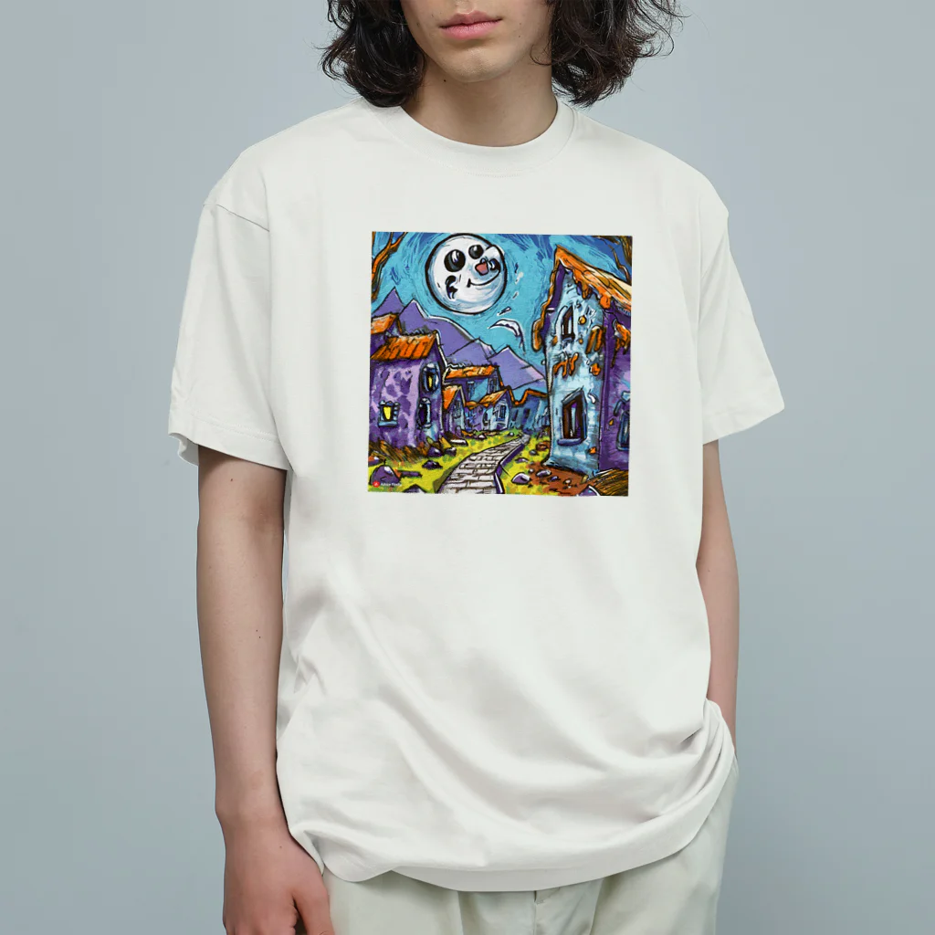 Paonのズーのゾンビくんの町 オーガニックコットンTシャツ