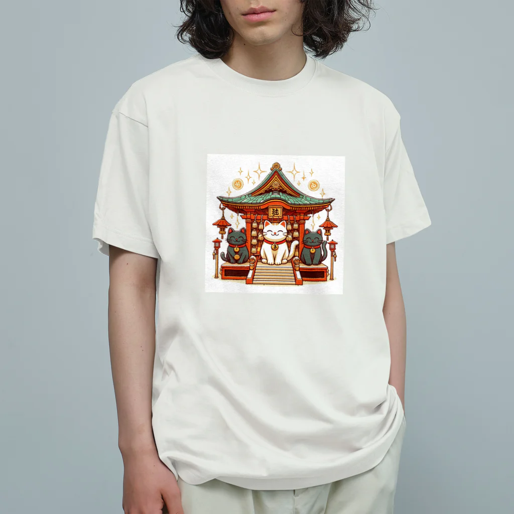 「動物ミリ屋」の笑福 オーガニックコットンTシャツ