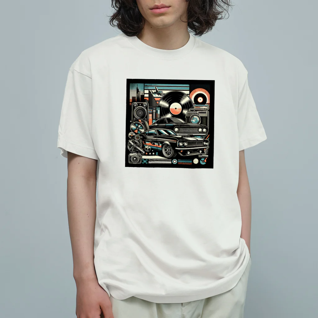 kenken-kenkenショップの車とレコード Organic Cotton T-Shirt