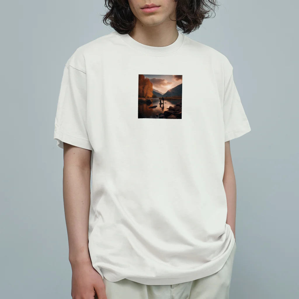 ryo-Tの釣りをする親子 Organic Cotton T-Shirt