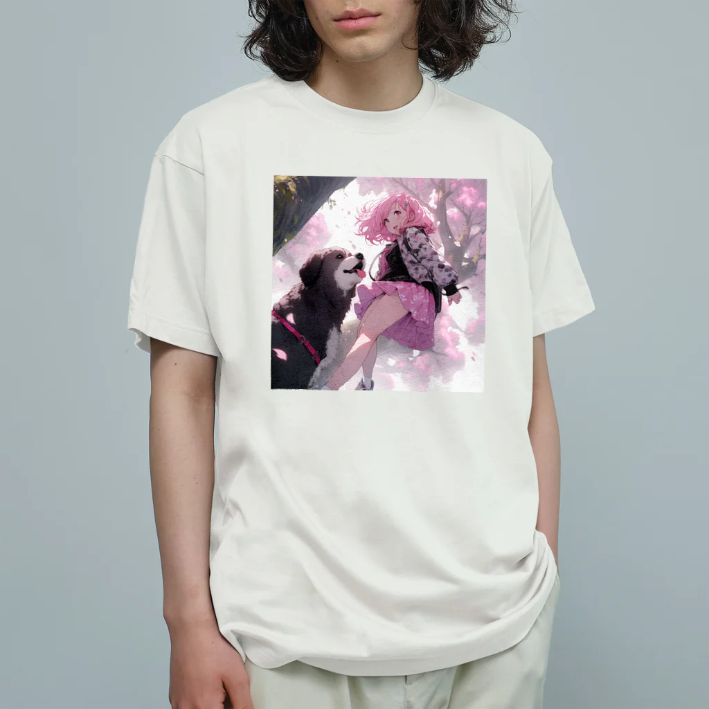 ぶーたんの公園の友情 Organic Cotton T-Shirt