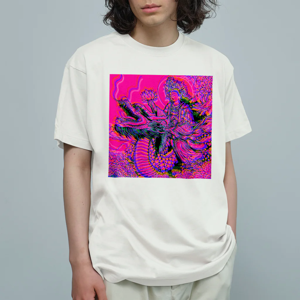 moon_takuanの観世音菩薩と龍2「Kanzeon Bodhisattva and dragon2」 オーガニックコットンTシャツ