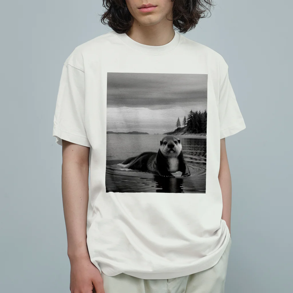 モノアニのカメラ目線のラッコ Organic Cotton T-Shirt