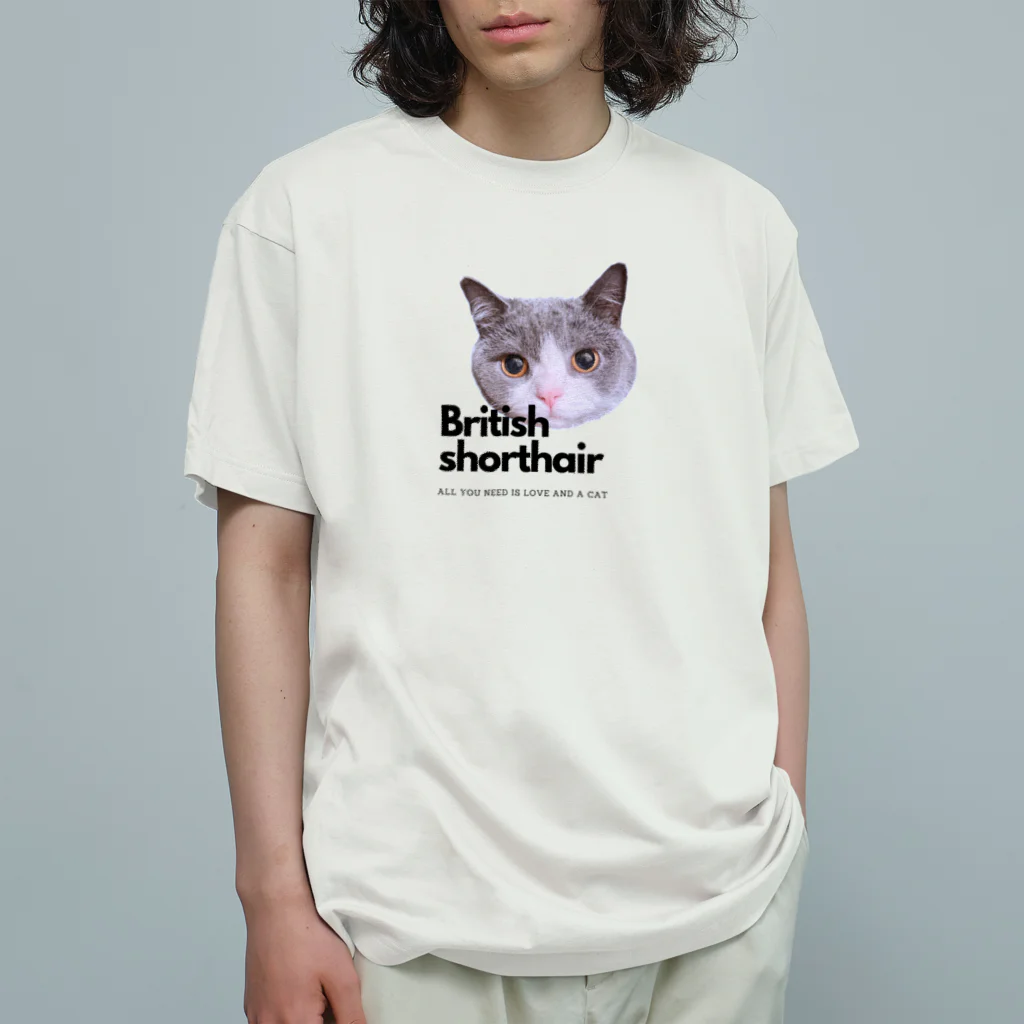 leoncatのBritish Love オーガニックコットンTシャツ