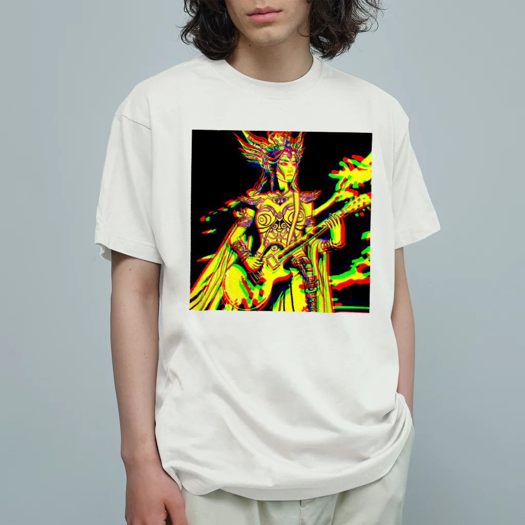 moon_takuanの神功皇后とロック「Empress Jingu and Rock」 オーガニックコットンTシャツ