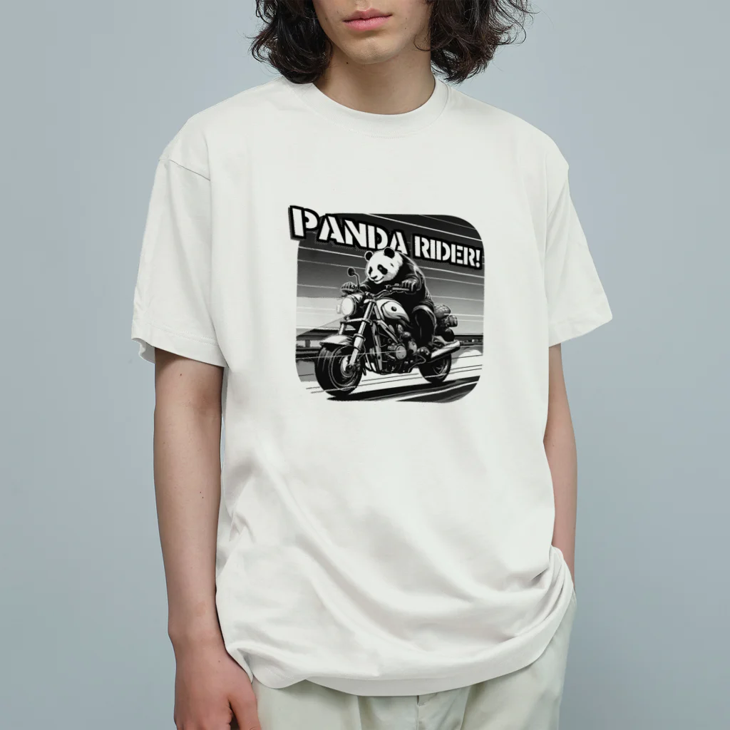 kazu_gのパンダライダー!(淡色用) Organic Cotton T-Shirt