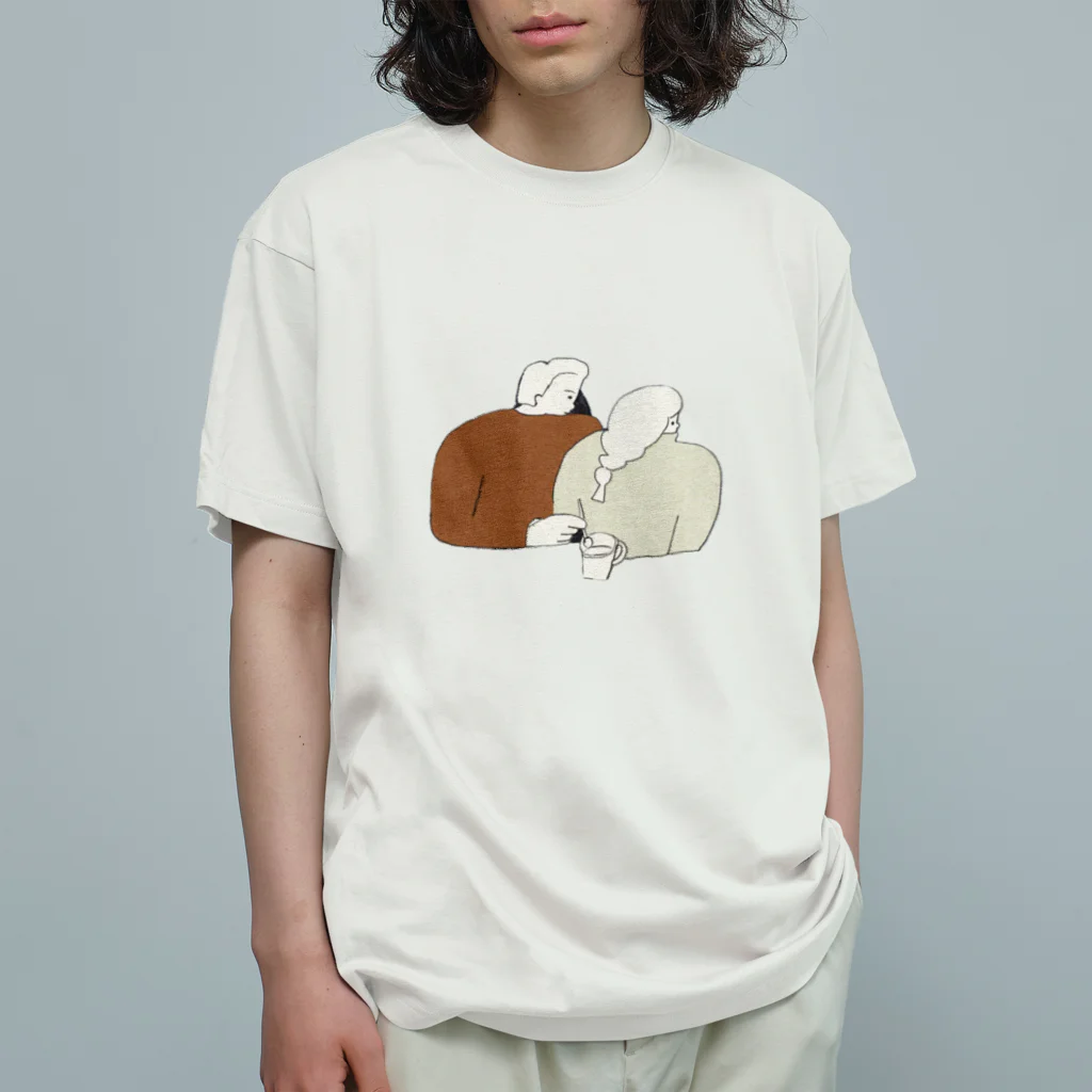 みにゆん　ねこのSweet date オーガニックコットンTシャツ